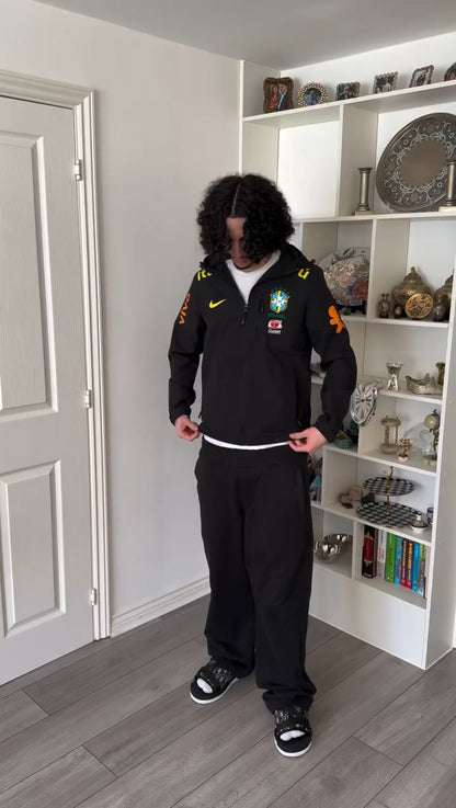 NEW BRAZIL BLACK WINDBREAKER
