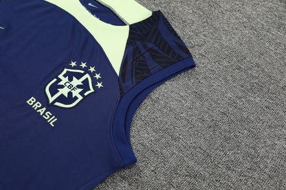 BRAZIL SLEEVELESS FOOTBALL JERSEY