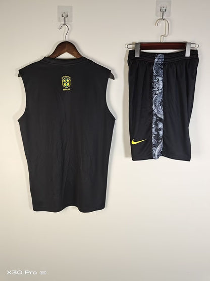 BRAZIL SLEEVELESS FOOTBALL JERSEY