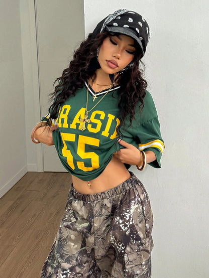 Brasil 55 Print T-Shirt American Football