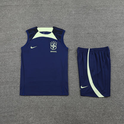 BRAZIL SLEEVELESS FOOTBALL JERSEY
