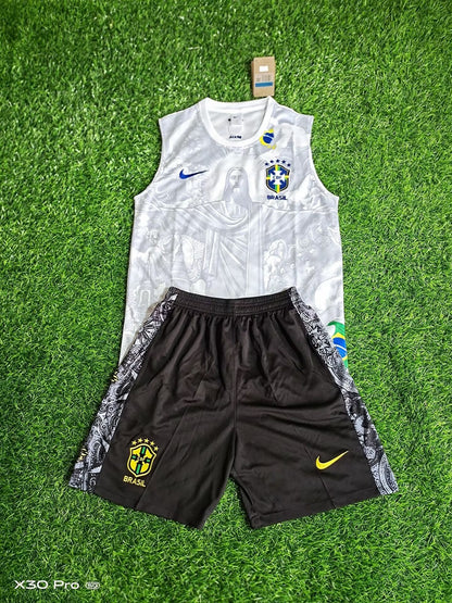 BRAZIL SLEEVELESS FOOTBALL JERSEY