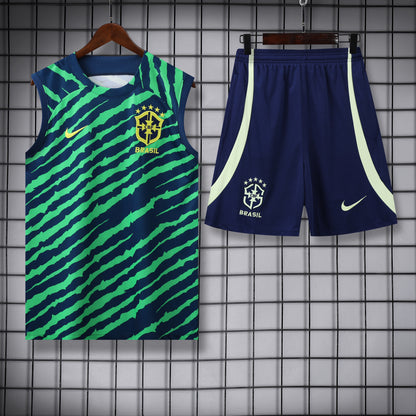 BRAZIL SLEEVELESS FOOTBALL JERSEY